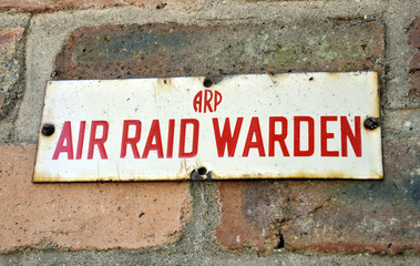 Air Raid Warden Sign