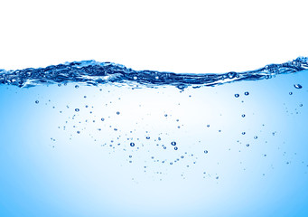 blauwe watergolf vloeistof plons bubbeldrank