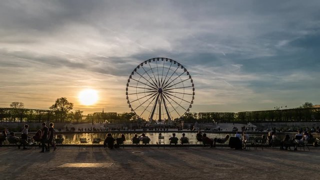 Jardins des Tuileries / Grande roue / Sunset