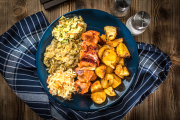 Grilled meat shashlik