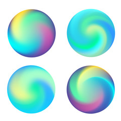 Rounded holographic vibrant gradient