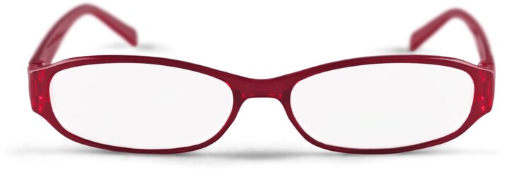 Single eyeglasses isolated on white background