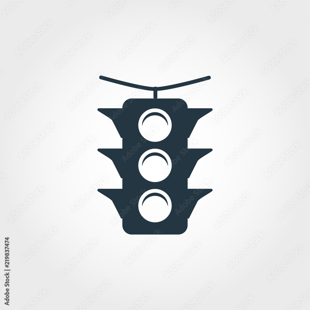 Poster traffic light icon. simple element illustration. traffic light pixel perfect icon design from transp