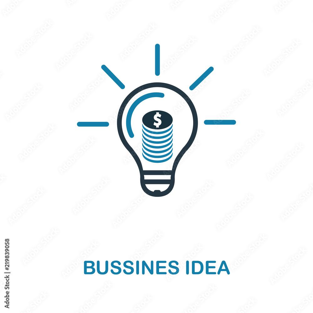 Poster bussines idea icon. simple element illustration. bussines idea pixel perfect icon design from money 