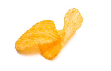 potato chips isolated