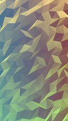 Abstract triangle geometrical green background. Geometric origami style with gradient. 3D illustration