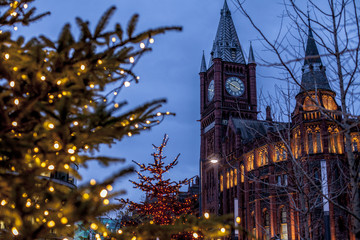 Fototapeta na wymiar University of Liverpool, Christmas, Xmas