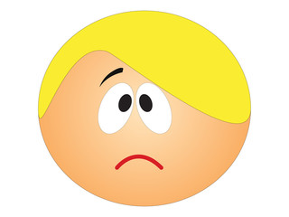 Cara de rapariga triste