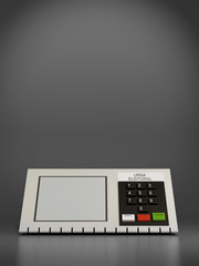 Elections Brazil 2018, urn electronics. 3d illustration