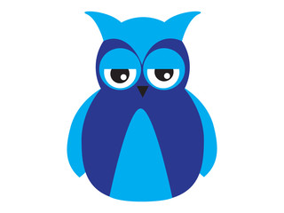 Ilustração de mocho azul