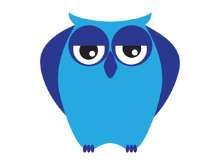 Ilustração de mocho azul