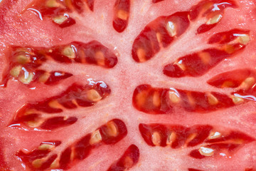 Interior view of a tomato