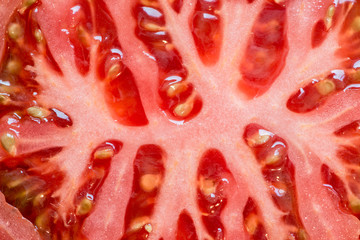 Interior view of a tomato
