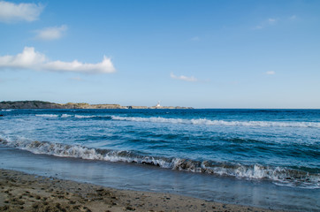 Landscape photography of one of the best known places in Menorca on the coast with a lighthouse.