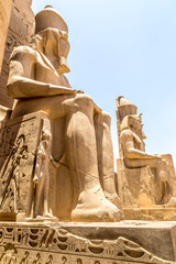 Pharaoh Rameses II Statue in Luxor Temple, Egypt