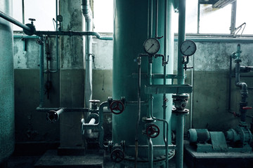 old lost abandonend industrial factory building powerhouse