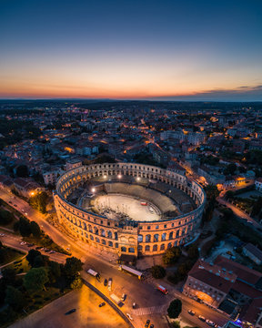 Aerial photo of Arena in Pula