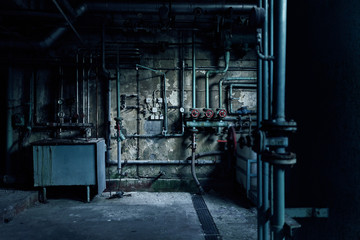 old lost abandonend industrial factory building powerhouse
