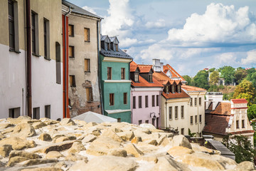 Historical buildings in city of Lublin in Poland, Europe - obrazy, fototapety, plakaty