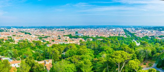Aerial view of Nimes, France