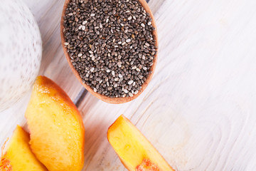 chia seeds with fruits