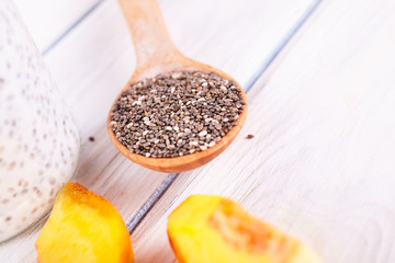 chia seeds with fruits