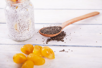 chia seeds with fruits