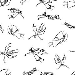 Vector pattern of the flying angels