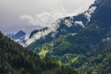 Fototapeta na wymiar Panorama Dolomiti val Badia San Cassiano Veneto