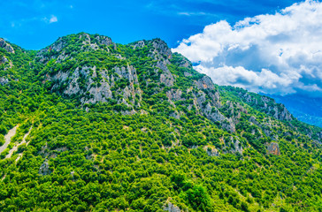 Pyrenees Orientales near Villefranche de Conflent in France