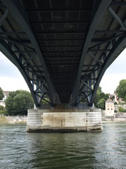 Bridge construction, Wettstein Bridge, Basel, Switzerland