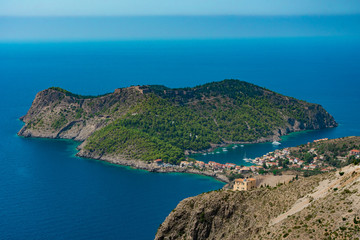 Fototapeta premium Close up of Assos peninsula in Kefalonia ionian island in Greece