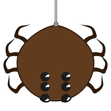 Isolated cute spooky spider icon