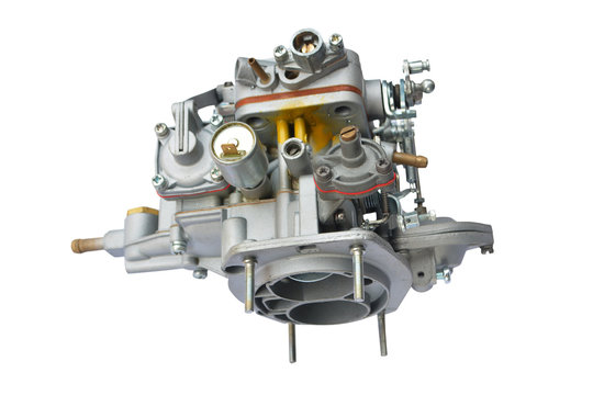 carburetor for automobile. isolated on white with clipping path