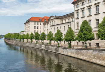 Embankment of Berlin river near the Invalidenstrasse in Central Mitte district