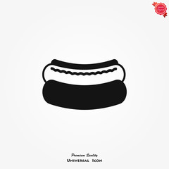 Grill sausage icon vector