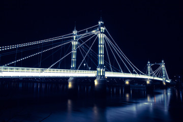 Fototapeta na wymiar Albert Bridge at night