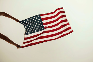 Fototapeta premium USA flag waving