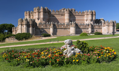 Coca Castle (Castillo de Coca) - 15th century Mudejar castle located in the province of Segovia,...