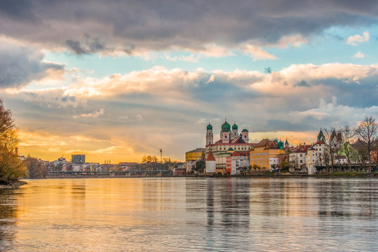 Passau im traumhaften Sonnenuntergang