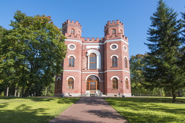 Arsenal Pavilion in Alexander park, Tsarskoe Selo, St. Petersburg, Russia