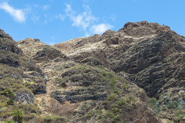 Fototapeta na wymiar Lava Schichten im Vulkanischen Gebirge