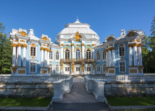 Hermitage Pavilion in Catherine park in Tsarskoe Selo (Pushkin), Saint Petersburg, Russia