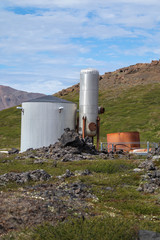 Obraz premium Geothermiekraftwerk