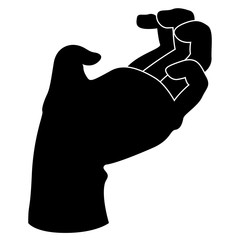 Spooky zombie hand icon