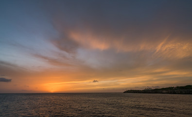   Sunset on a west coast sail  Curacao Views in the caribbean