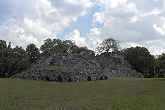 The ruins of the ancient Mayan city of Kohunlich, Quintana Roo, Mexico
