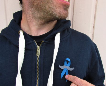 Blue ribbon for prostate cancer awareness campaign 