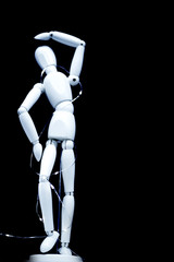 Wooden human figure. Without specific author
