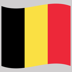 belgium flag on gray background vector illustration 